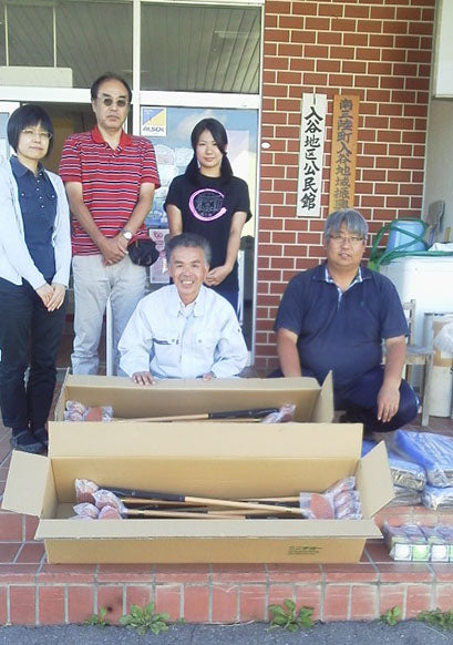 グラウンドゴルフ用具18セットを南三陸町の仮設住宅の皆さんへお届けしました