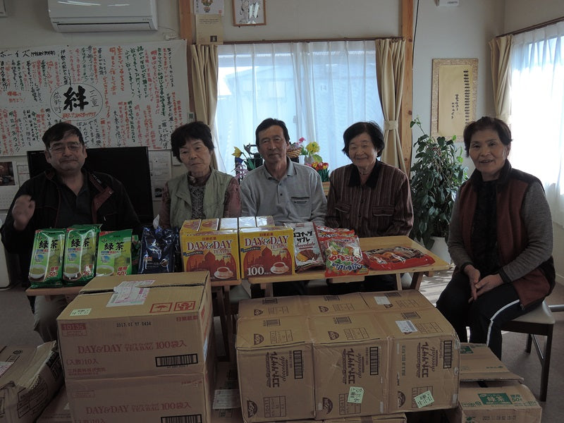 南相馬市の仮設住宅集会所サロンへお茶やおやつをお届けしました