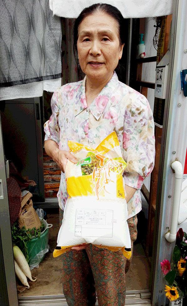 気仙沼市の仮設住宅へお米をお届けしました