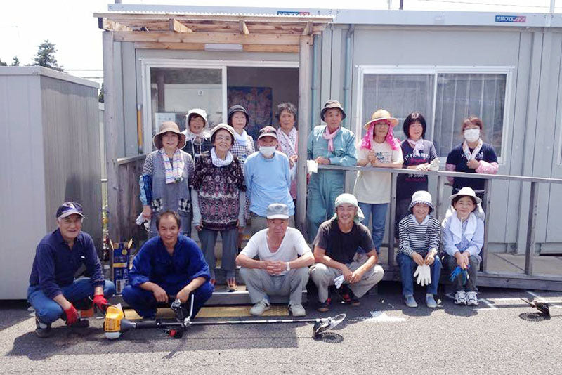 南三陸町の仮設住宅自治会へ電動草刈払機をお届けしました