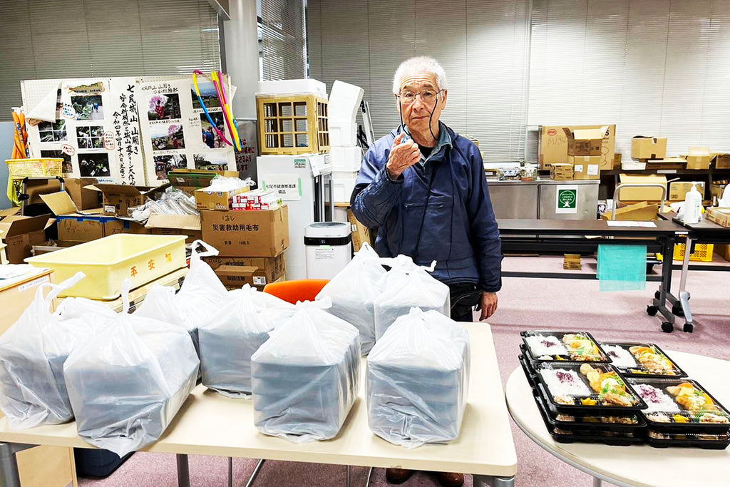 お弁当50人分を七尾市の避難所へお届けしました