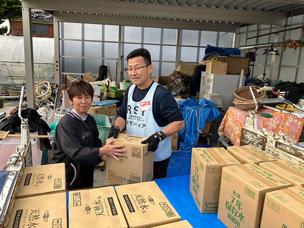 穴水町の仮設住宅・フードパントリーにお水とスポーツドリンクをお届けしました