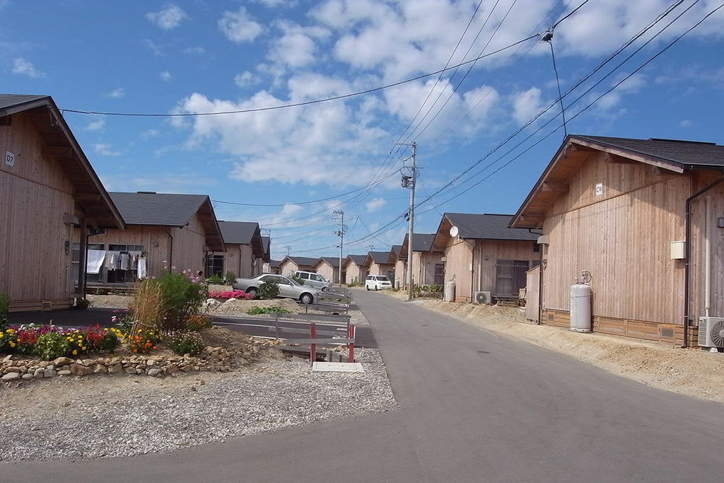 いわき市の仮設住宅へシーツをお届けしました
