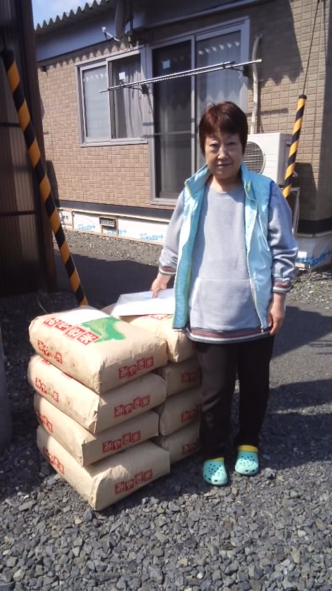 釜石市の仮設住宅へお米をお届けしました