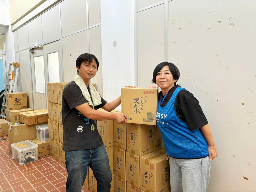 穴水町の仮設住宅・フードパントリーにお水をお届けしました